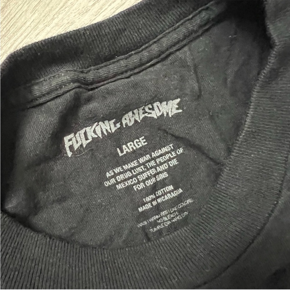FUCKING AWESOME CHERUB FIGHT TEE - BLACK Size Large - Picture 5 of 11